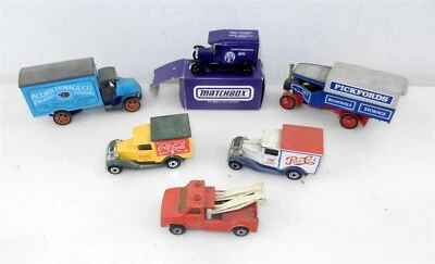 Matchbox Lot of 6 Diecast ~ ACORN STORAGE/PICKFORDS/AERO/COCA-COLA/PEPSI ~ T197C - Image 1 of 4