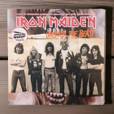 IRON MAIDEN UNLEASH THE BEAST LP LIVE 1981 SEALED PINK  VINYL Ltd. 500 Copies - Image 1 of 2