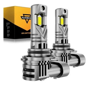 AUXBEAM CANBUS 9006 LED Headlight Super Bright Bulbs Kit Low Beam 6500K White - Picture 1 of 12
