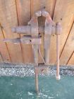 Vintage Blacksmith 31" Long Weighs 50 Pounds Post Leg Stump Vise With 4+" Jaws