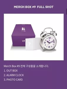BTS MERCH BOX #9 Alarm Clock Army Official Membership Clock & Photo Card set - Picture 1 of 4