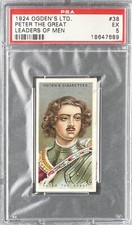 PETER THE GREAT 1924 Ogden’s Leaders Of Men #38 PSA 5 EX