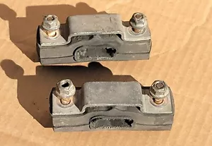 1984-1996 CORVETTE FACTORY REAR MUFFLER HANGER BRACKETS SET GOOD COND - Picture 1 of 4