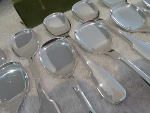 Gorgeous vintage 2000 silver-plated 12 ice cream spoons Christofle Cluny 12,9cm - Picture 1 of 11