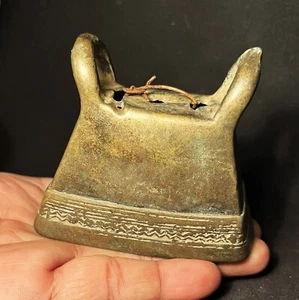 Rare Antique Asia Ancient Burma Bronze Bell Animal Cow, Buffalo - Picture 1 of 14