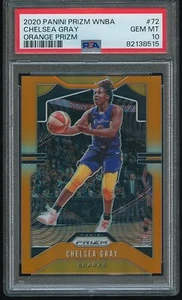 Chelsea Gray 2020 Panini Prizm WNBA Orange Prizm/65 #72 PSA 10 GEM MT - Imagen 1 de 2