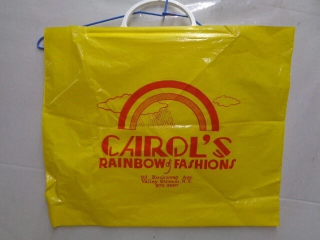 Bolso de la compra Carol's Rainbow of Fashion Valley Stream Long Island Nueva York 1971 1973 Foto 1 de 1