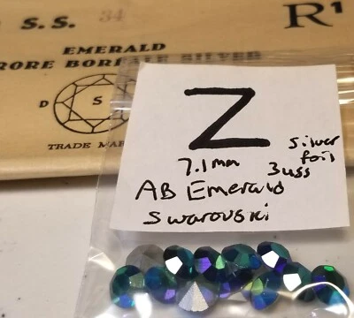 Cristal De Colección 7mm 7.5mm Swarovski Estrás Punta Trasera Joyería Artesanal Reparación #2021 Foto 1 de 3