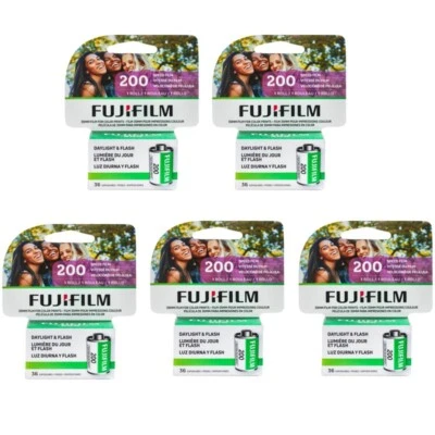 5 Rolls Fujifilm 200 Color Negative 35mm Film, 36 Exposure - Image 1 of 3