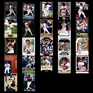 Andruw Jones Lot 22 Diff Baseball Cards 1997-2004 Atlanta Braves Set MLB NM - Picture 1 of 24