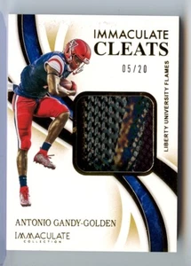 Antonio Gandy-Golden 2020 Panini Immaculate Collegiate Rookie Cleats Patch 5/20 - Picture 1 of 2