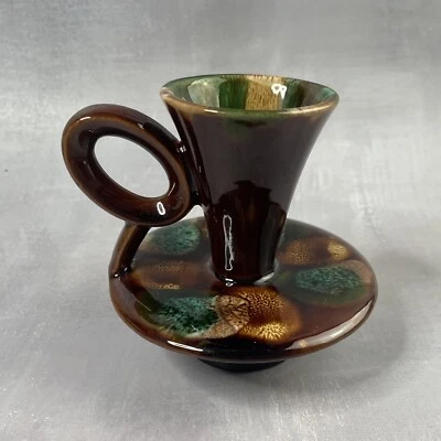 Bougeoir à main céramique vintage signé à identifier DLG de Vallauris - Photo 1/4