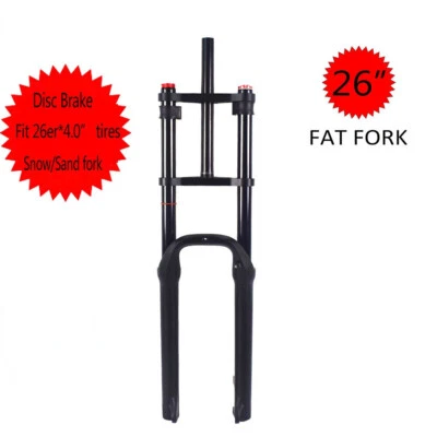 26er 4.0 " Voll Luft Federung Fat Fahrrad Gabel Schnee Sand Strand MTB Fork - Bild 1 von 4