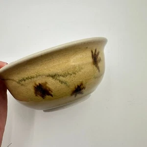Vintage Handmade Pottery Beige Bowl & Cup Author Signed - Picture 1 of 14