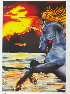 Heaven and Earth Designs Fury Unicorn Horse Cross Stitch Pattern Chart 2010 NOS - Image 1 of 4