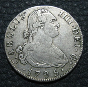 ZALDI2010 - CARLOS IV . 4 REALES DE 1795 , MADRID . 13,5 gramos . PLATA - Photo 1 sur 3