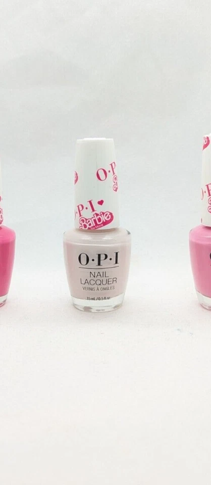 3x OPI BARBIE Nail Lacquer Color Polish Bon Voyage #013 & Feel The Magic #016