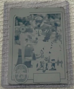 1/1 BOBBY BELL 1988 SWELL 25TH HOF ANNIVERSARY PRINTING PLATE KANSAS CITY CHIEFS - Imagen 1 de 2