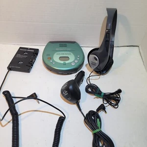 Philips AZ7386/17 Portable CD Player Discman ESP W/ Headphones + Car Accessories - Picture 1 of 13