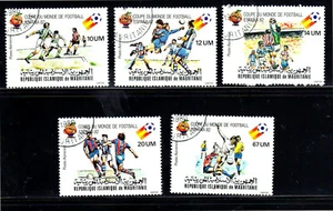 MAURITANIA 1982 ESPANA SET OF 5 MINT VF LH O.G CTO (MA1) - Picture 1 of 2