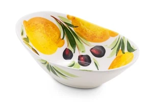 BASSANO ovale Zitronen Oliven Schale Schüssel italienische Keramik 30x21x8/12 - Bild 1 von 1