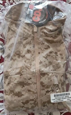 美国海军陆战队 Apecs Cdj 180s 冷天气沙漠 MARPAT 战斗夹克印章尺寸 L 全新带标签 — 第 1/4 张图片