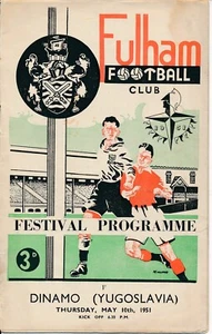 Fulham v Dinamo Zagreb Croatia (Festival of Britain) 1950/1951 - Picture 1 of 1