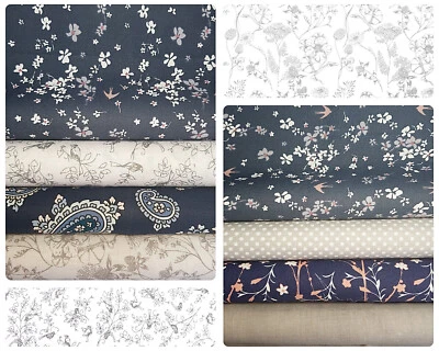 Stoffpaket  4-5 St.22 x 50 cm  Stoffreste Patchworkstoffe 100% BW - Bild 1 von 3