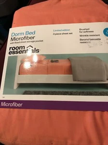 NEW Target Dorm Bed Room Essentials XL Twin Microfiber 3 Piece Sheets W/storage - Picture 1 of 18