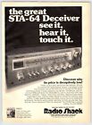 1977 RADIO SHACK STA-64 STEREO RECEIVER Vintage 8"X11" Magazine Ad 1970's JNF-4