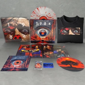 SIGNED Matthew Bellamy (MUSE) & Ilan Eshkeri 1984 Boxset Splatter Vinyl XL Shirt - Picture 1 of 1