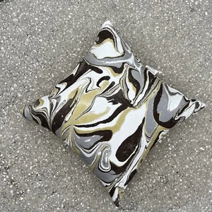 NUOVO Canaan Cuscino Lancio Piuma Girocollo Giallo Grigio - Foto 1 di 7