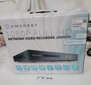 Amcrest NV1104 4-Channel 1080p NVR (No HDD), Supports 4x2.1MP IP Cameras, H.264, - Picture 1 of 1