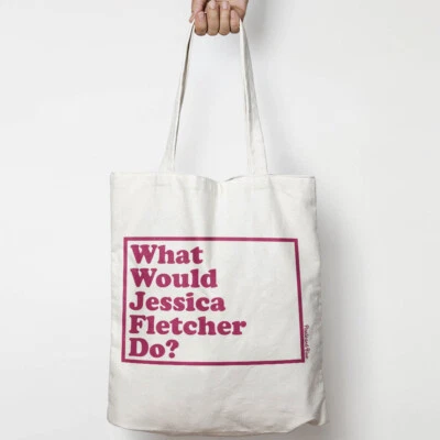 PIRATITO What Would Jessica Fletcher Do? Murder She Wrote organic cotton canvas tote bag