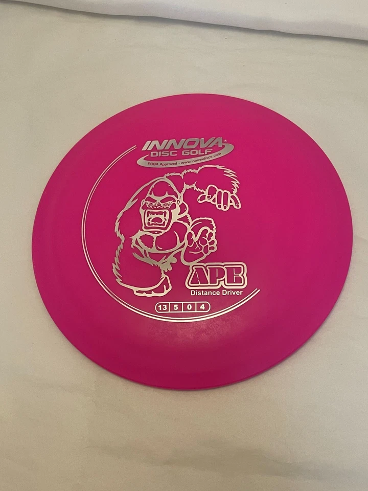 FLY GREEN DISC GOLF NEW INNOVA DX APE OVERSTABLE DISTANCE  DRIVER 170g  PINK - Image 1 of 1