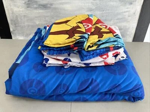 Juego de Sábanas Pokémon PIKACHU COMPLETO + Funda de Almohada Edredón Sábana Plana Sábana Ajustable - Imagen 1 de 6