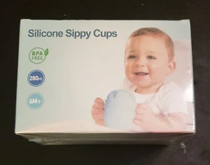 Silicone Training Cup Infant Toddler Silicone Sippy Cup w/ Handles&Spout Lid - Picture 1 of 6