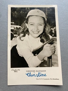CHRISTINE KAUFMANN (†2017) signed seltene Autogrammkarte 9x14 Autogramm - Picture 1 of 2