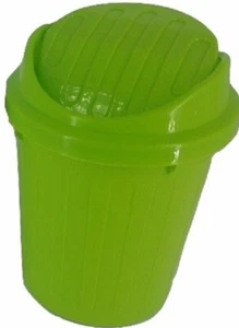 Desktop Mini Trash Can Rubbish Bin with Swing Lid (GREEN) - Picture 1 of 1