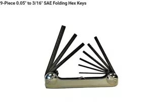 Eklind Tool .050" to 3/16" SAE Fold-Up Hex Key Set Multi-Size in 9pc - Picture 1 of 6