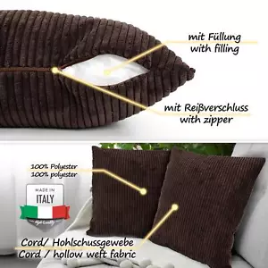 Kissenhülle Kissenbezug Plüsch Kissen Dekokissen Sofakissen Zierkissen ANRO Cord - Bild 1 von 89