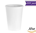 (1000 Stück) 10 Unzen weißes Papier heiße Tassen, Einweg-Kaffeetassen, heiße/kalte Getränke