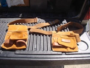 2 Leder/Wildleder Werkzeuggürtel Hahn Produkte Zimmermann Werkzeugtaschen mit Gürtel - Bild 1 von 9