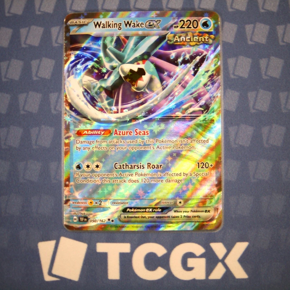 Pokemon - Walking Wake ex - 050/162 - SV05: Temporal Forces - Holo - Double R NM - Image 1 of 1