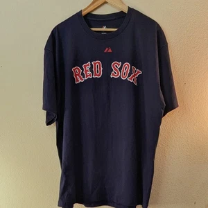 Boston Red Sox Dustin Pedroia #15 T-Shirt Größe: LG MLB Baseball Y2K Majestic - Bild 1 von 5