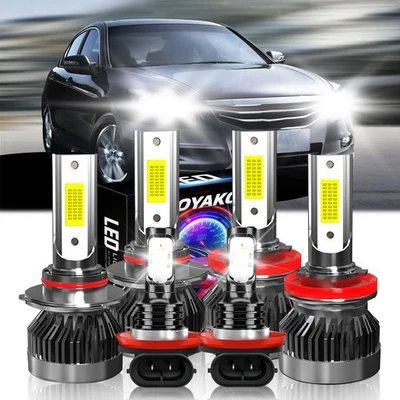 6000K combo LED Headlight Kit High+Low+Fog Bulbs for Honda Accord 2013 2014 2015 - Image 1 of 4