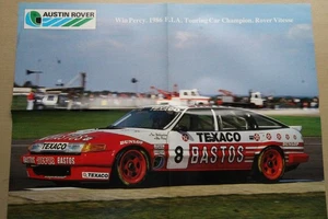 Original A2 poster print from old mag: ROVER VITESSE SD1 TOM WALKINSHAW Bastos - Picture 1 of 1