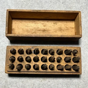 Vintage Alphabet Set Stempel Stanzen Matrizen Maschinist A-Z 1/4" A - Z - Bild 1 von 4