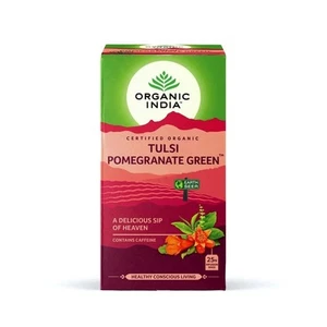 ORGANIC INDIA Tulsi Pomegranate Green Tea - Picture 1 of 4