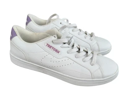 Zapatillas deportivas Tretorn para mujer talla 9,5 cancha central zapatos blanco púrpura *PB Foto 1 de 4